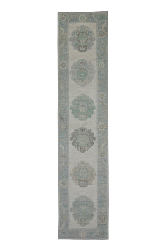 Turkish Oushak Rug 2'7" x 11'9" #11640