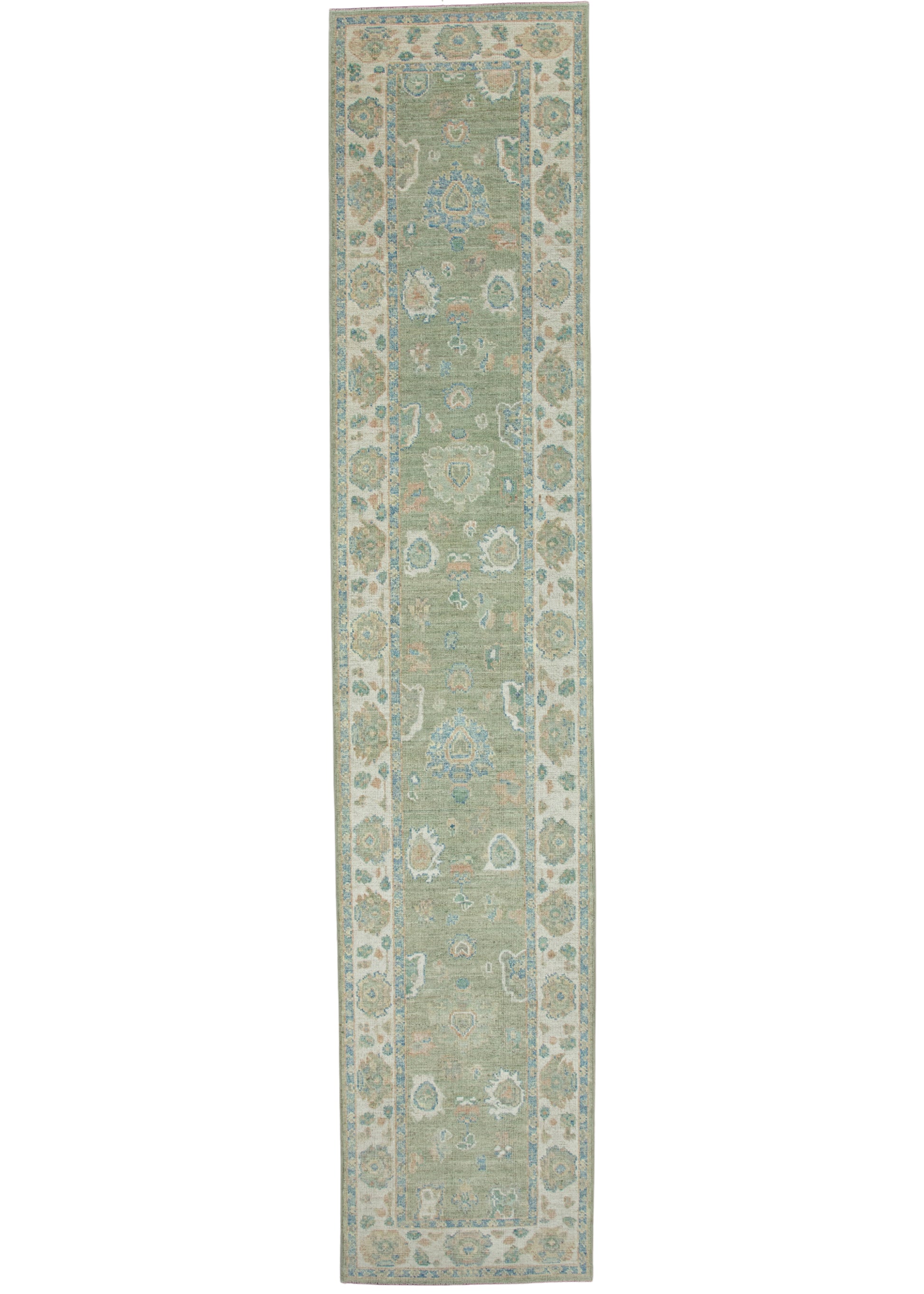Turkish Oushak Runner Rug 2'10" x 14'2" #17736
