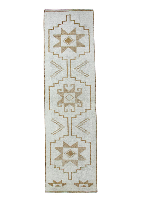 Turkish Vintage Anatolian Runner Rug 3'1" x 10'11" #17806