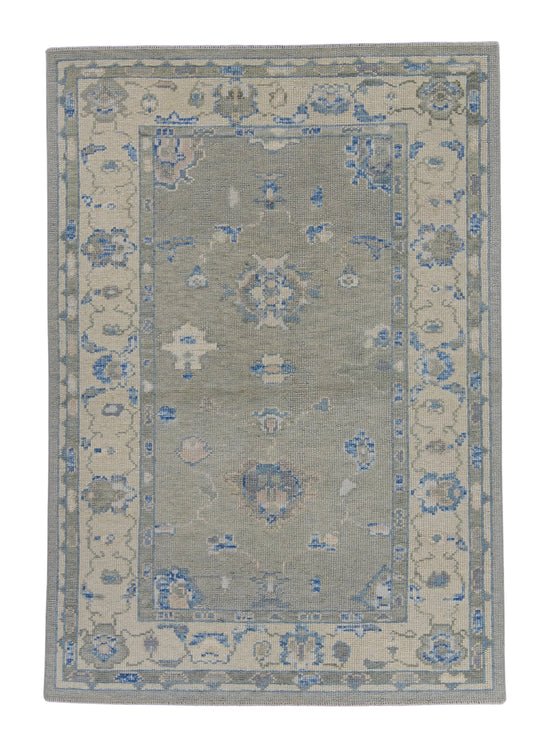 Turkish Oushak Rug 3'11" x 5'7" #16589