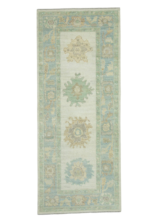 Turkish Oushak Runner Rug 2'9" x 6'8" #17525