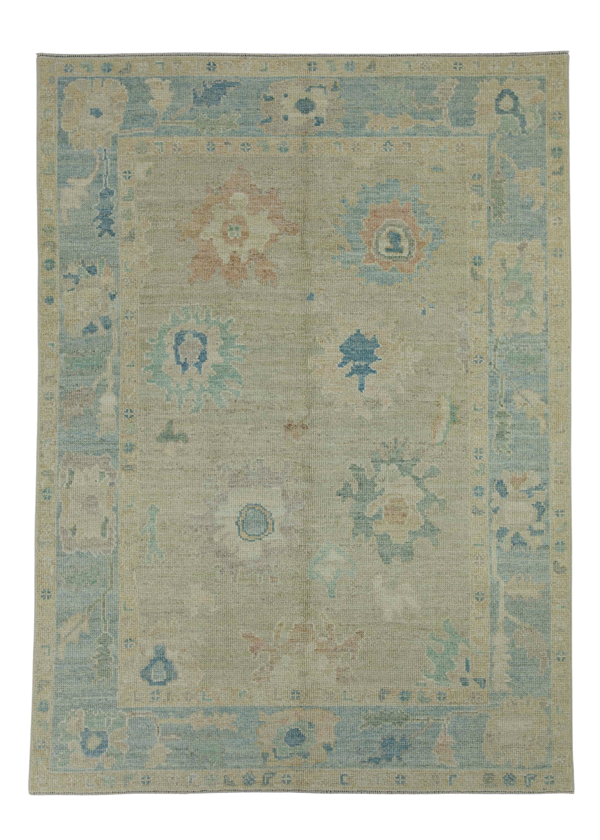 Turkish Oushak Rug 5' x 6'11" #17290