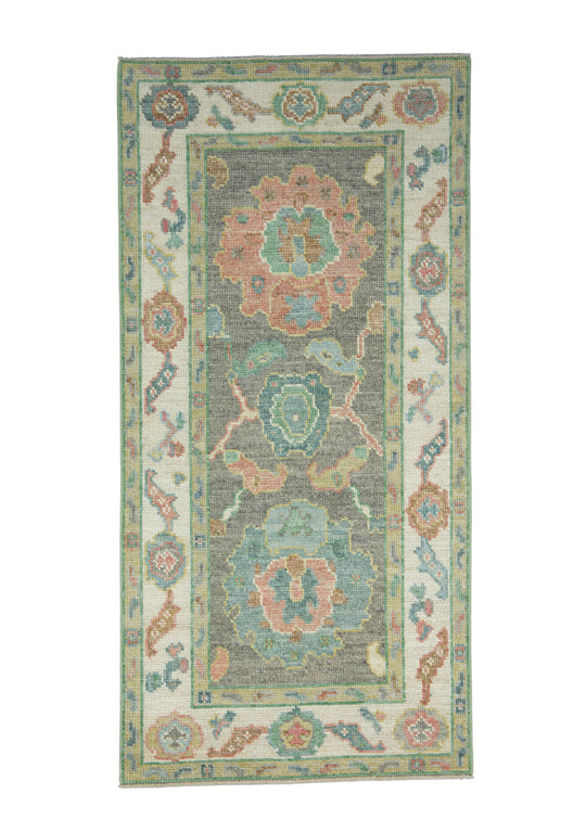 Turkish Oushak Rug 2'6" x 5'2" #17548