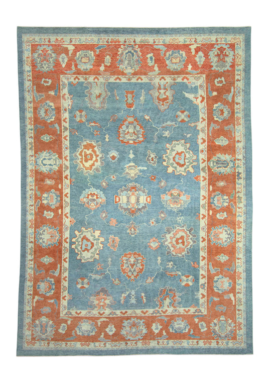 Turkish Oushak Rug 9'10" x 13'9" #18607