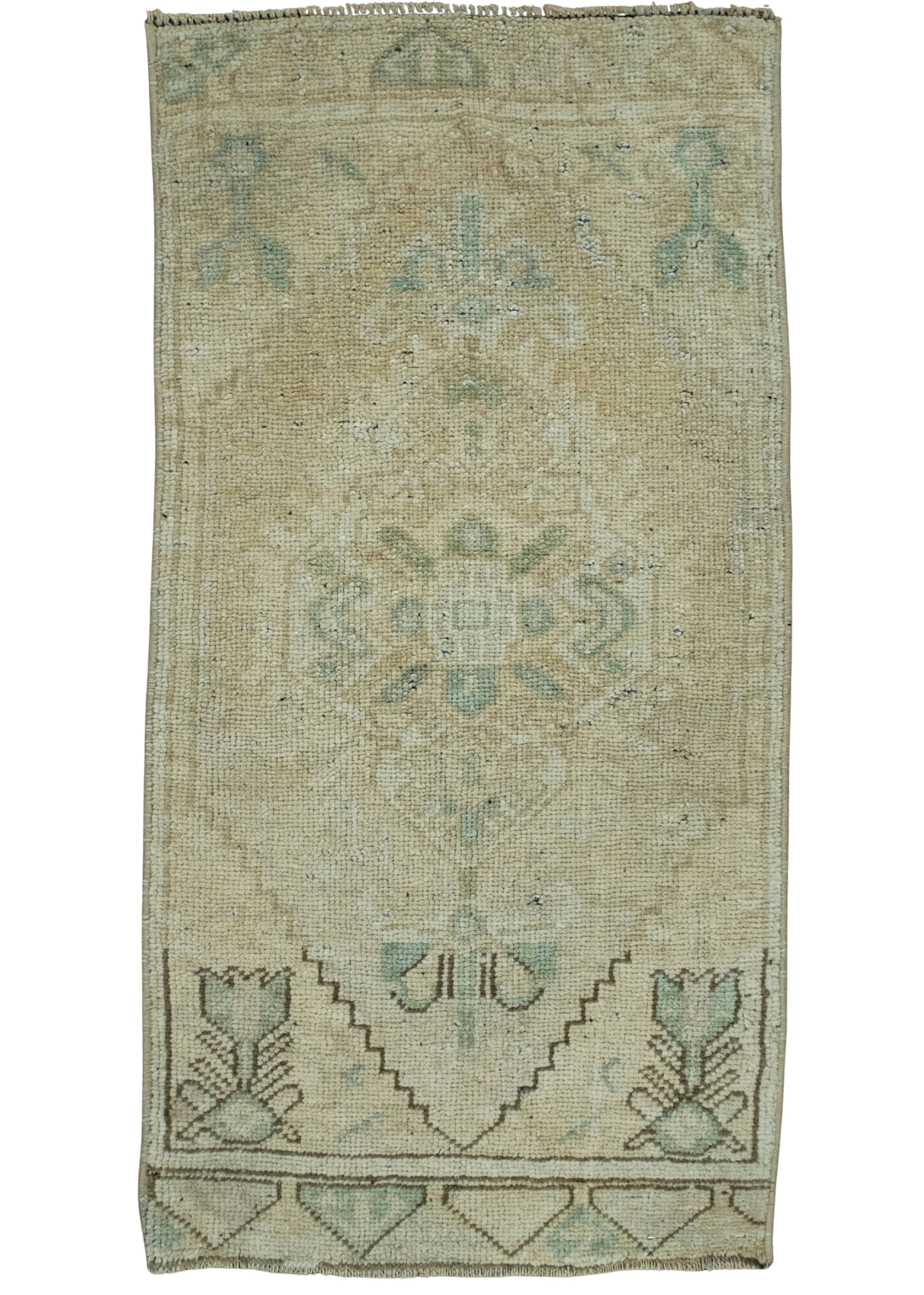 Turkish Mini Rug Oriental Hand Knotted Vintage Rug 1'6" x 2'11" #16671