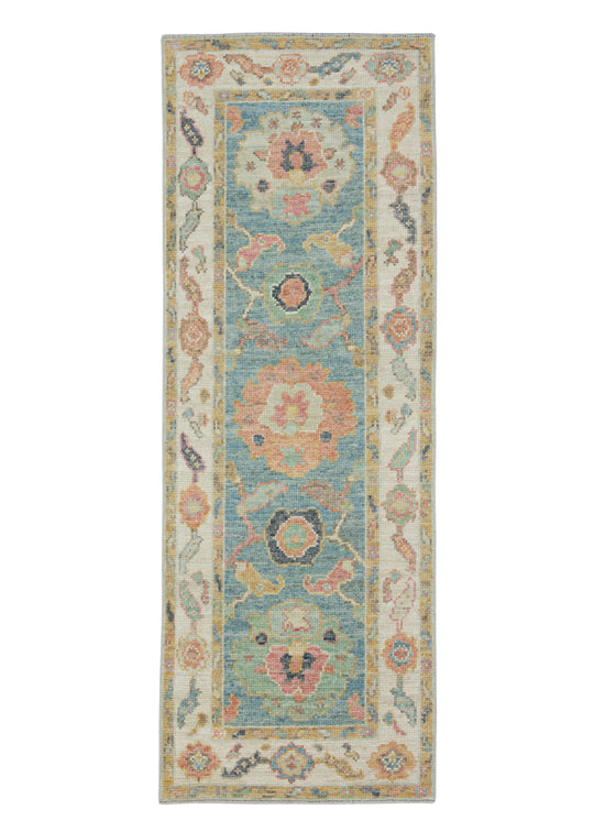 Turkish Oushak Runner Rug 2'2" x 6' #17319