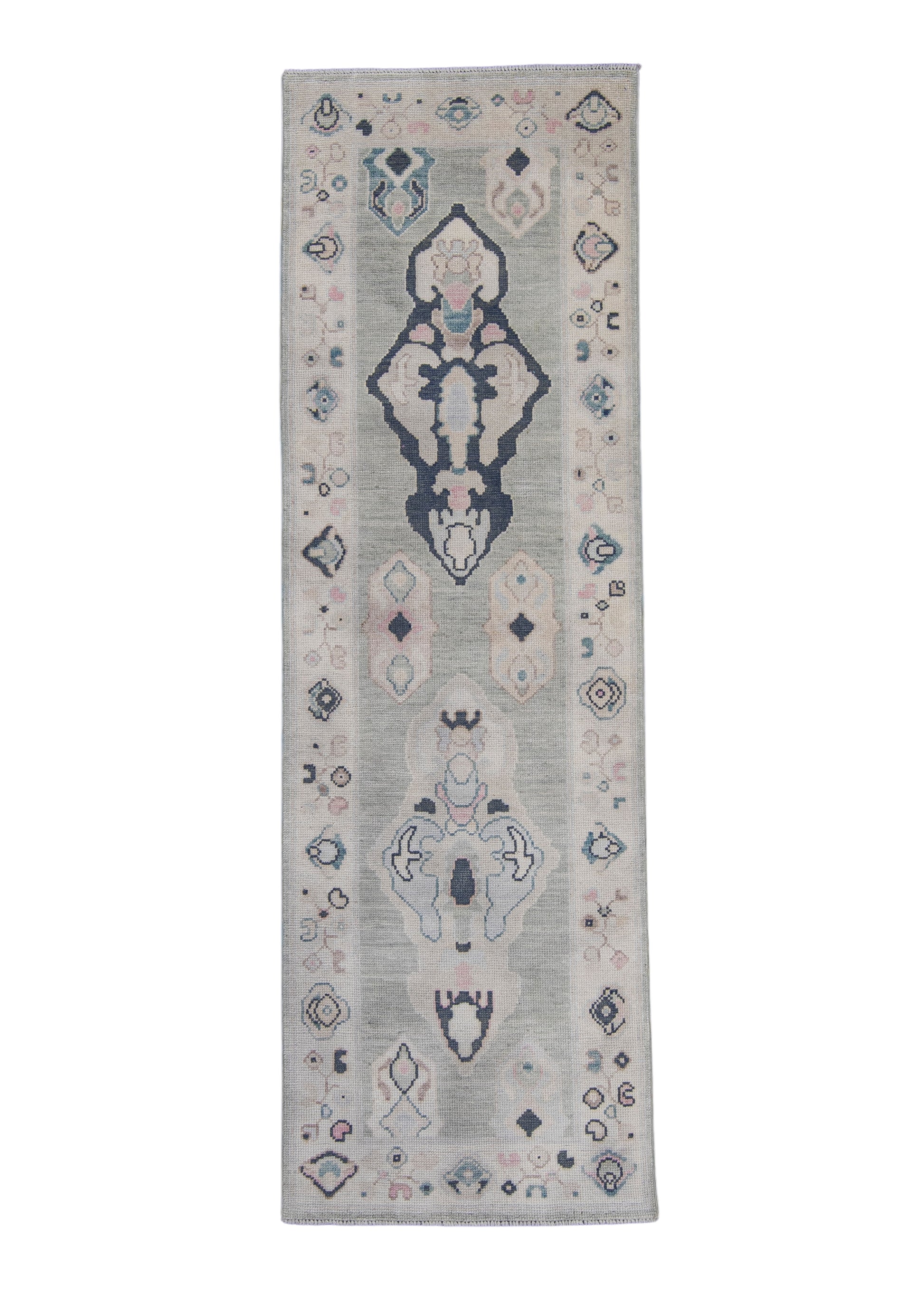 Turkish Oushak Rug 2'8" x 8'5" #16946