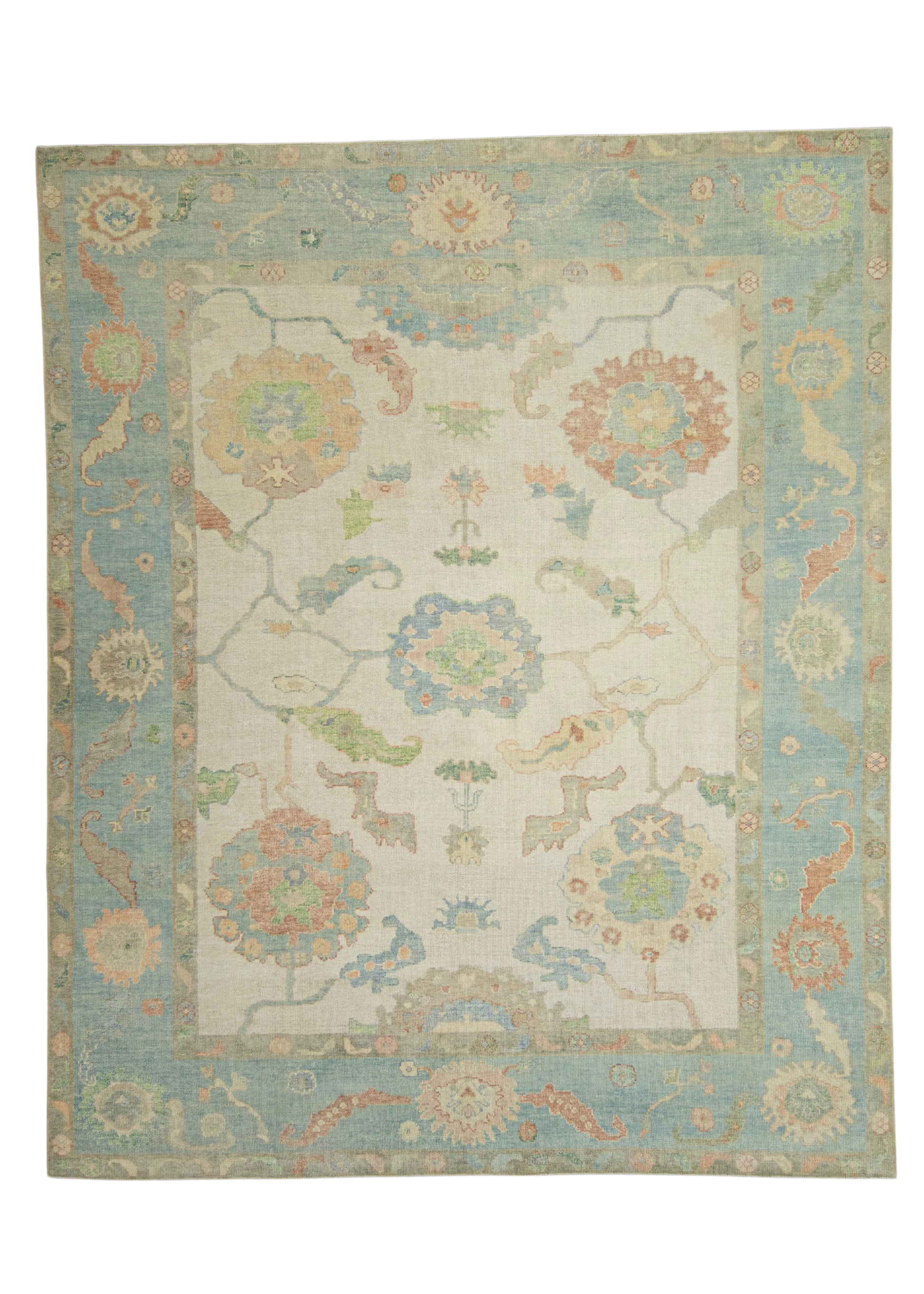 Turkish Oushak Rug 9'1" x 11'2" #22204