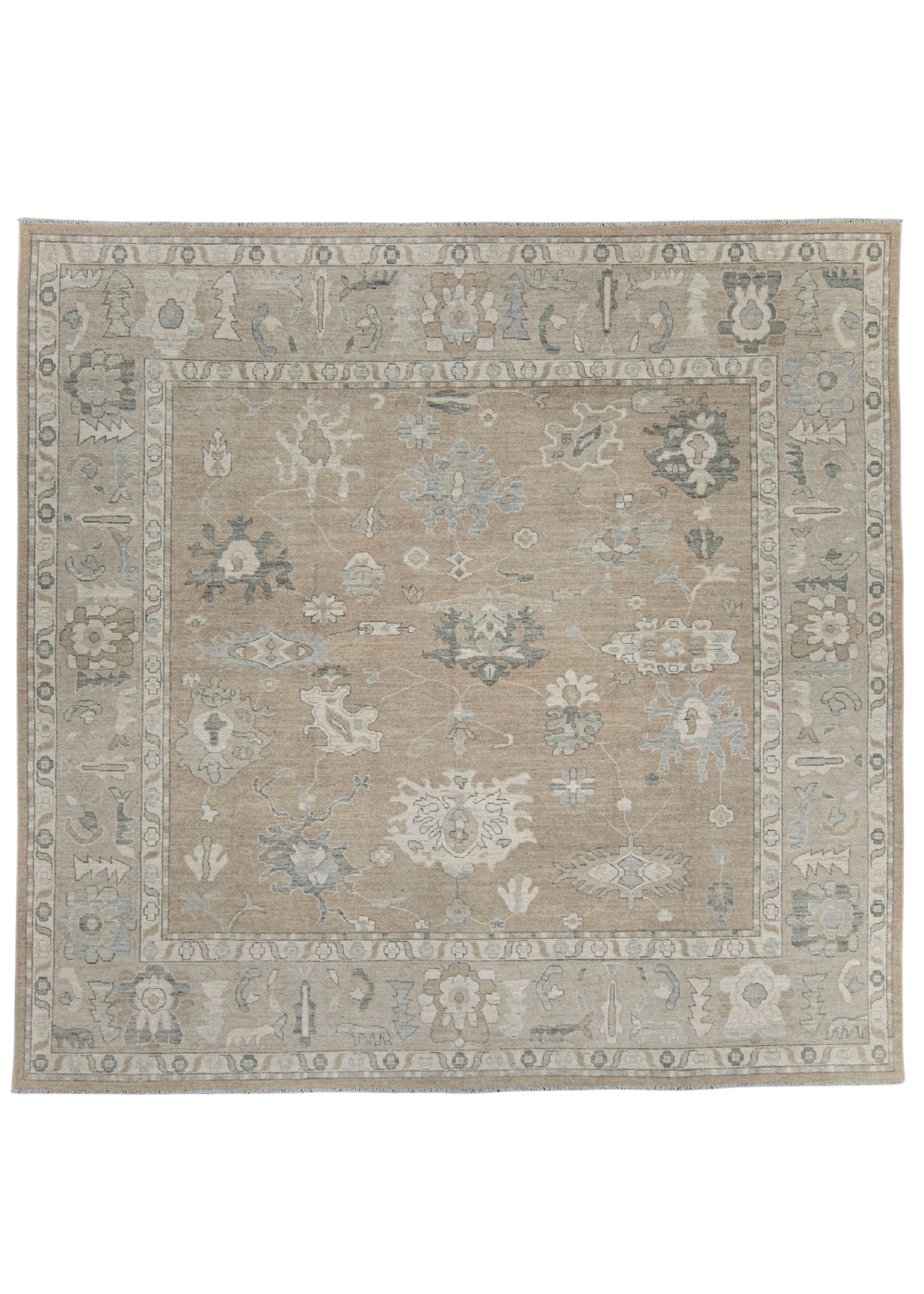 Oushak Square Rug 10'1" x 9'10" #23524