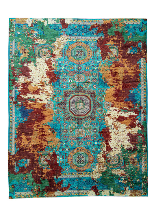 Oriental Hand Knotted Rug 9'2" x 11'9" #17805