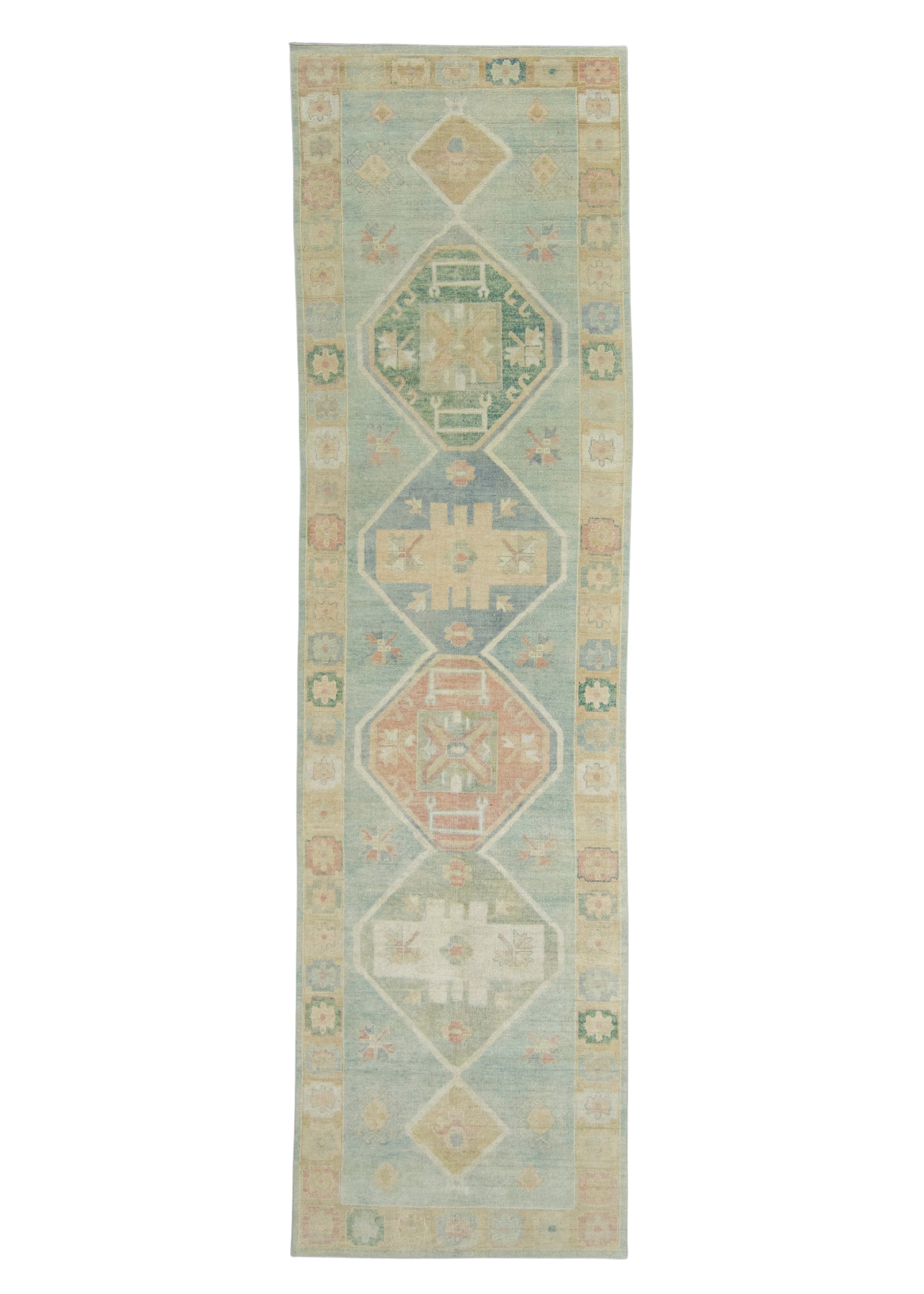 Turkish Oushak Runner Rug 4'8" x 17'9" #18027