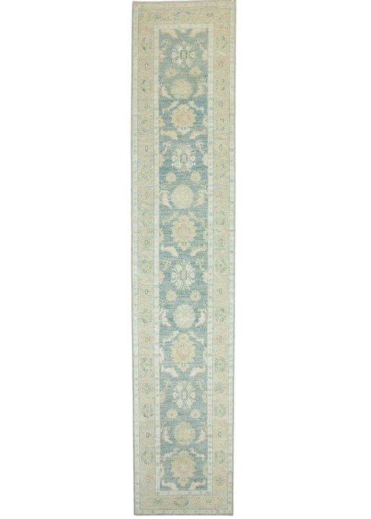 Turkish Oushak Runner Rug 2'10" x 14'3" #17809