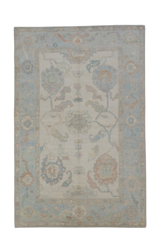 Turkish Oushak Rug 4'1" x 6'3" #12224