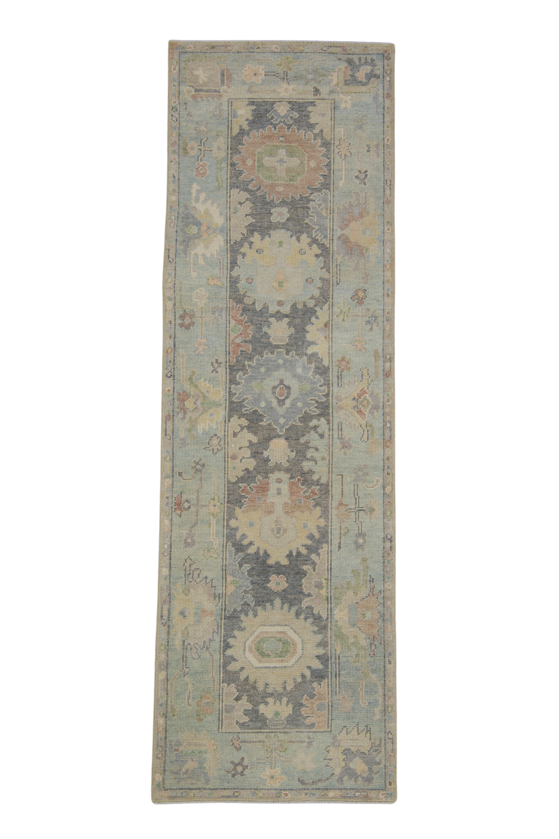 Turkish Oushak Rug 2'9" x 8'10" #12042