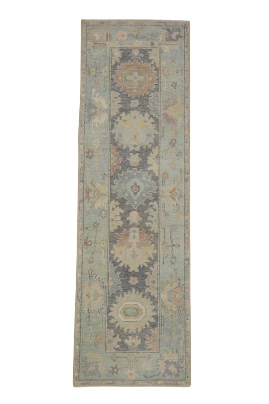 Turkish Oushak Rug 2'9" x 8'10" #12042