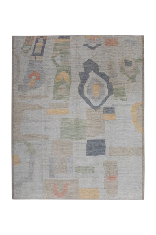 #202 Hand Knotted Turkish Modern Rug 9'7" x 11'8"