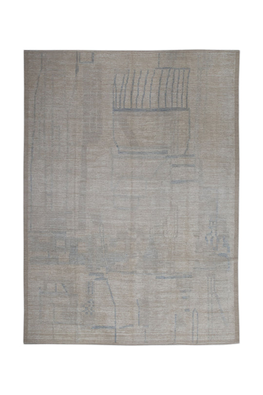 #203 Hand Knotted Turkish Modern Rug 10'2" x 13'8"