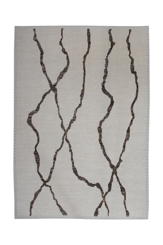 #11347 Hand Knotted Turkish Tulu Rug 9'1" x 12'9"