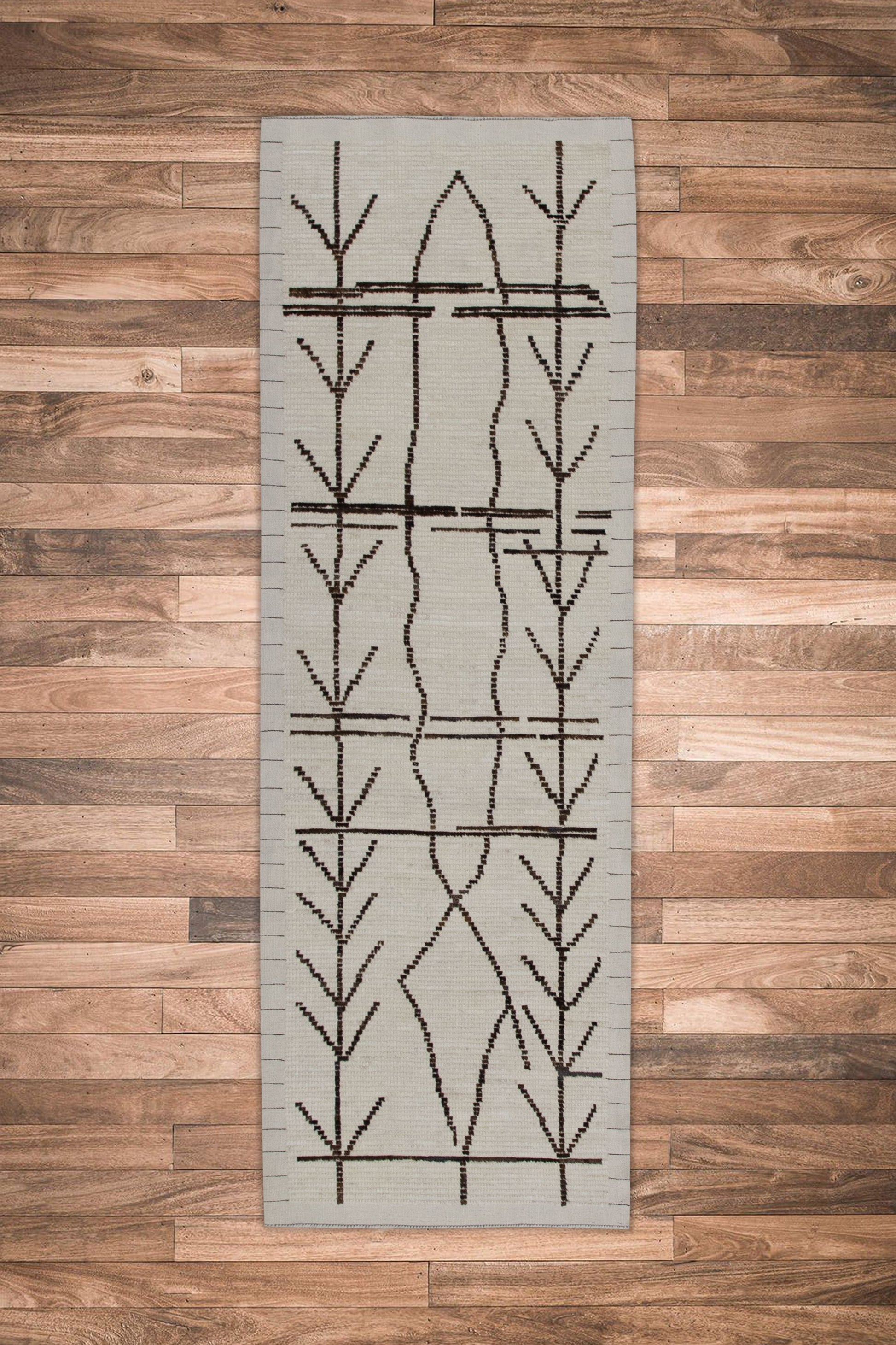 Turkish Tulu Rug Hand Knotted 2'9" x 8'8" #11382