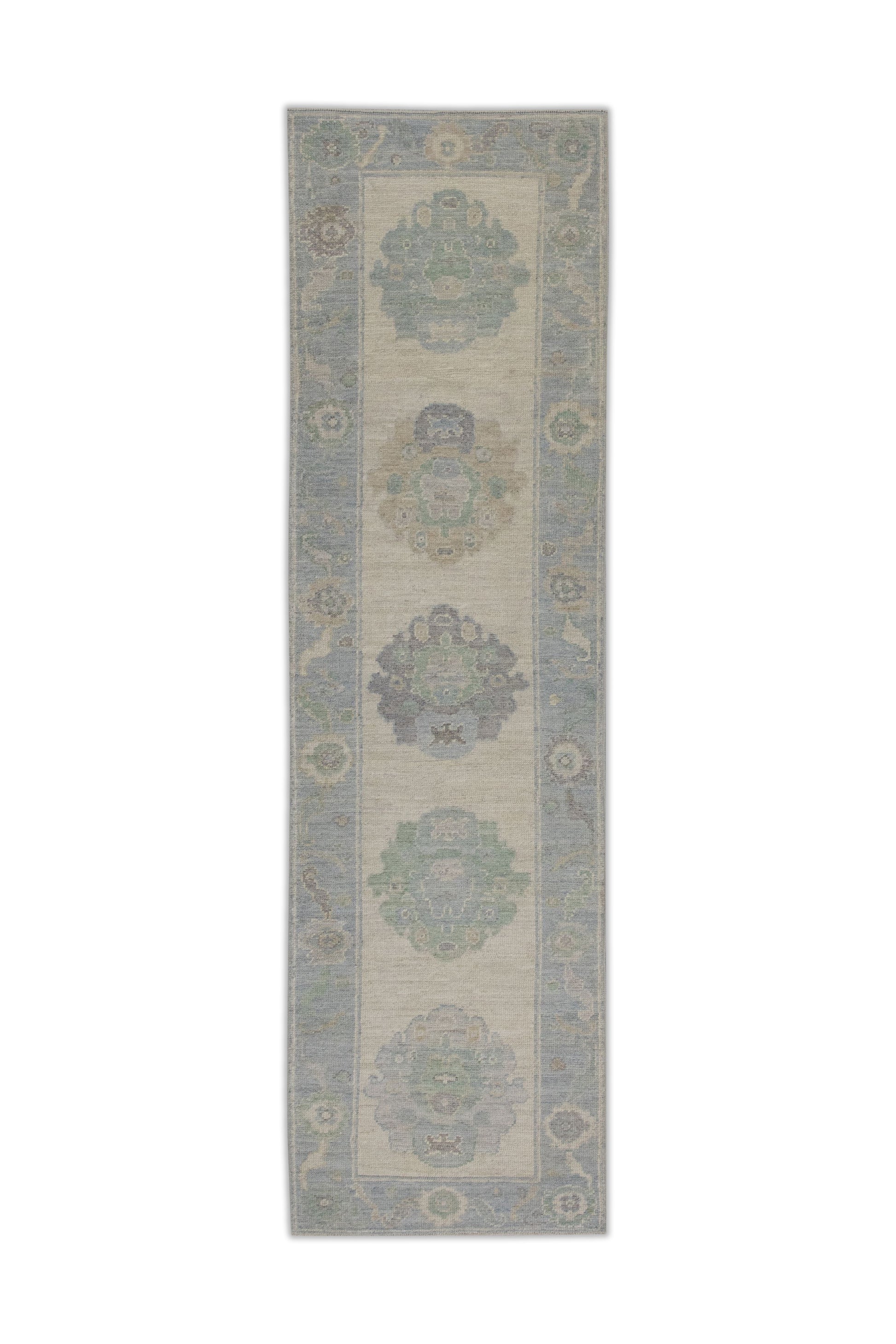 Turkish Oushak Rug 2'8" x 9'11" #11409