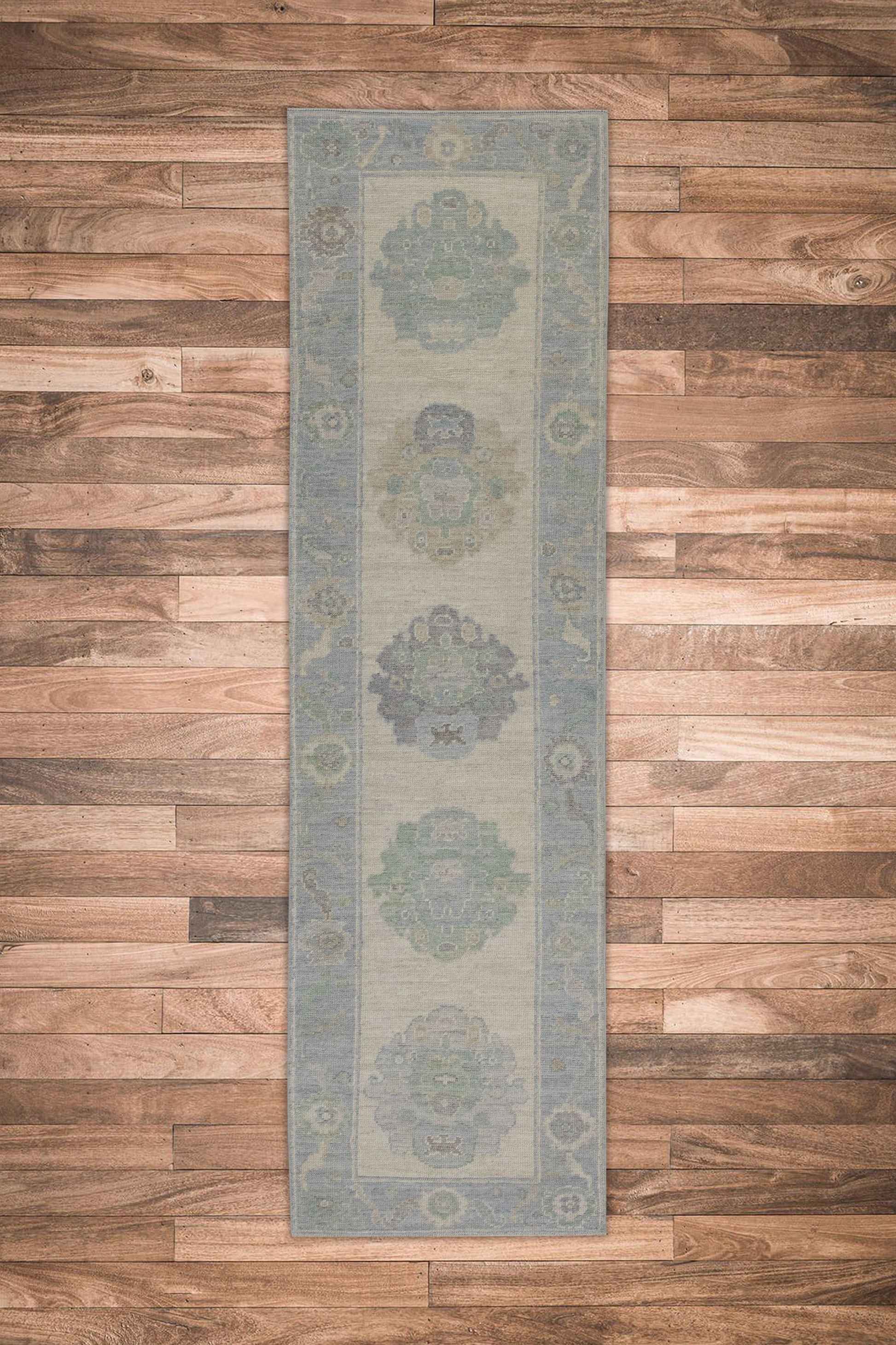 Turkish Oushak Rug 2'8" x 9'11" #11409
