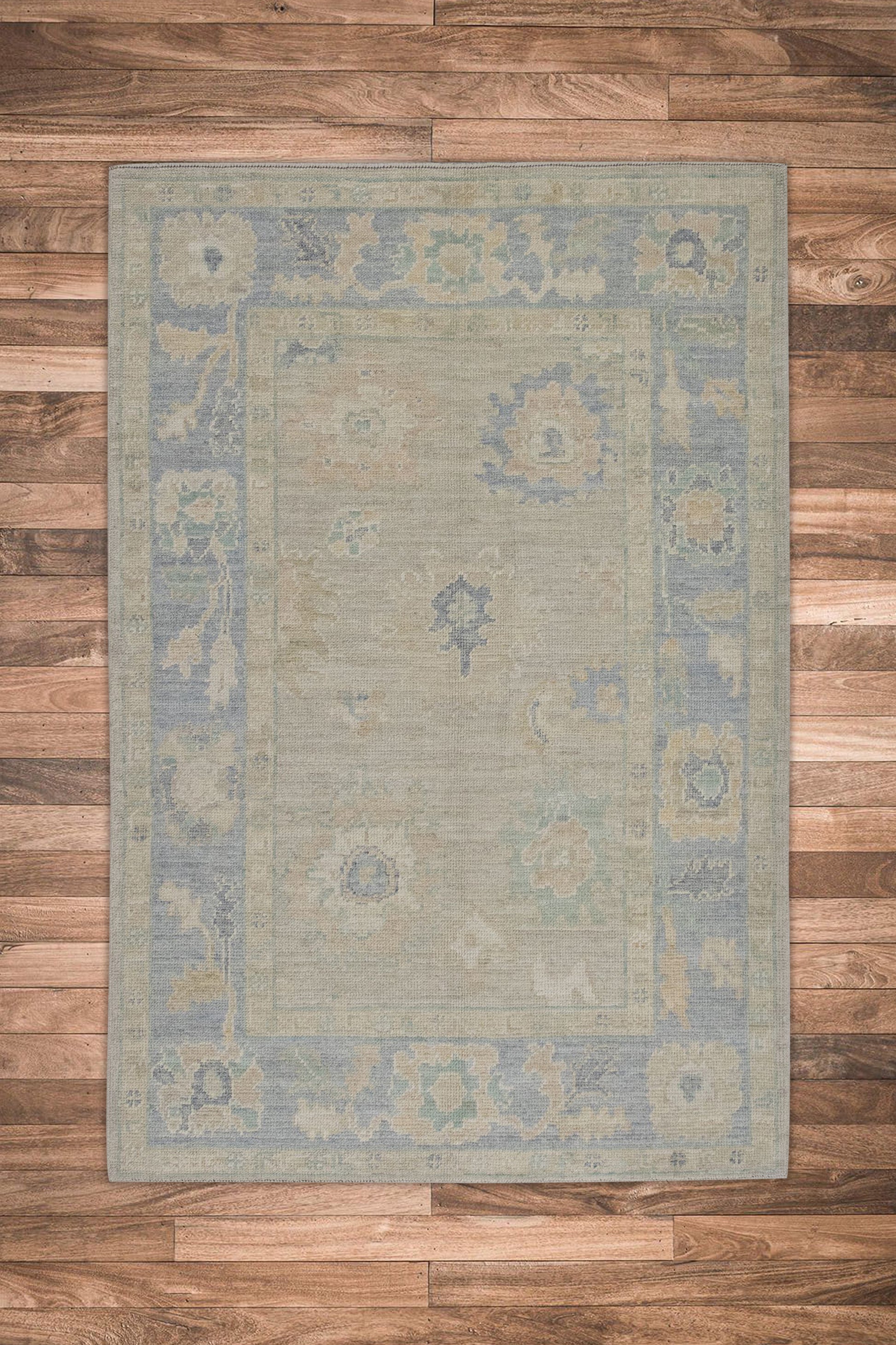 Turkish Oushak Rug 4'1" x 6' #11376