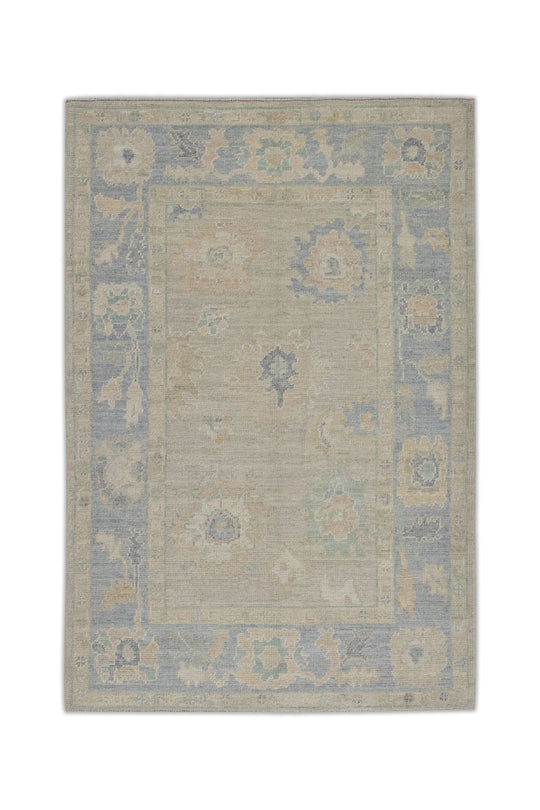 #11376 Turkish Oushak 4'1" x 6'