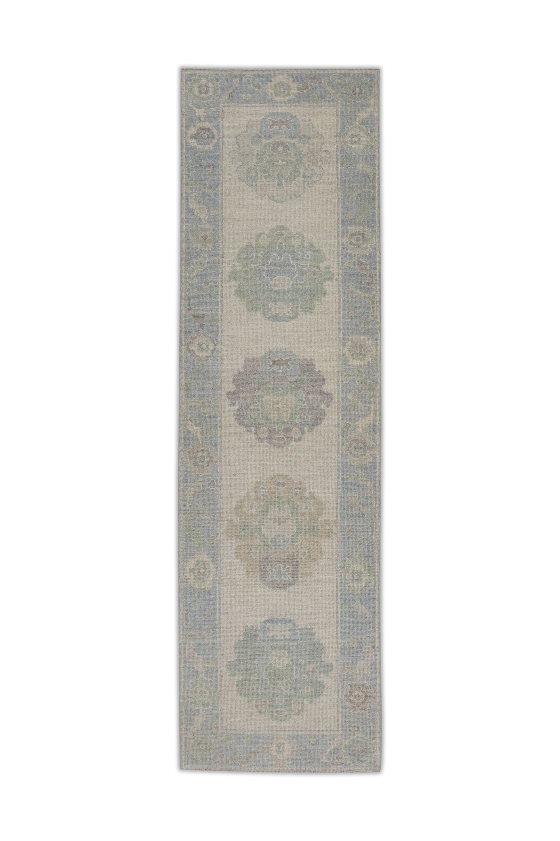 Turkish Oushak Rug 2'8" x 10'5" #11416