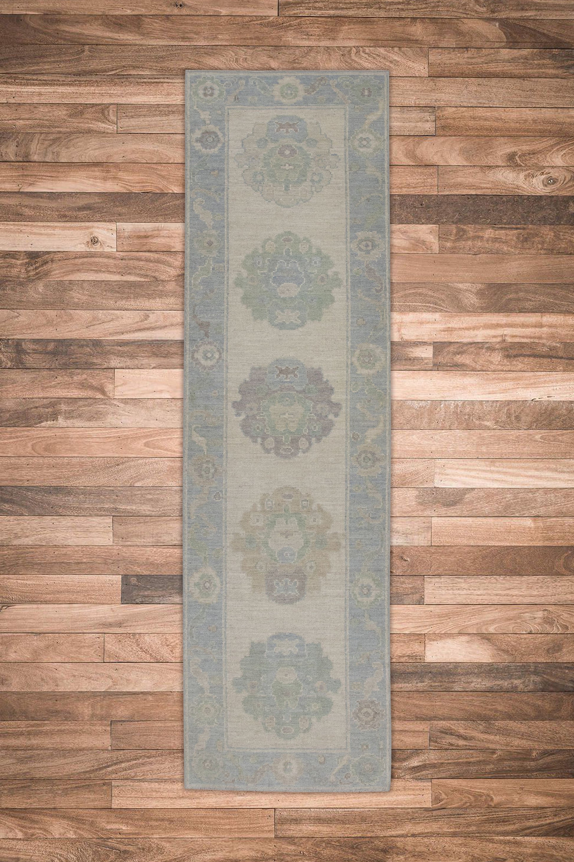 Turkish Oushak Rug 2'8" x 10'5" #11416