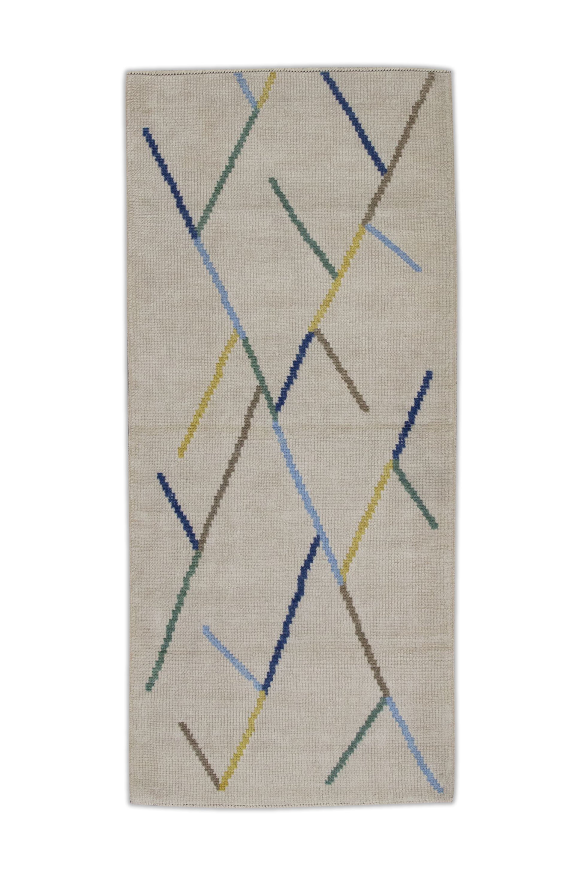 Turkish Tulu Rug Hand Knotted 2'8" x 6'3" #11536