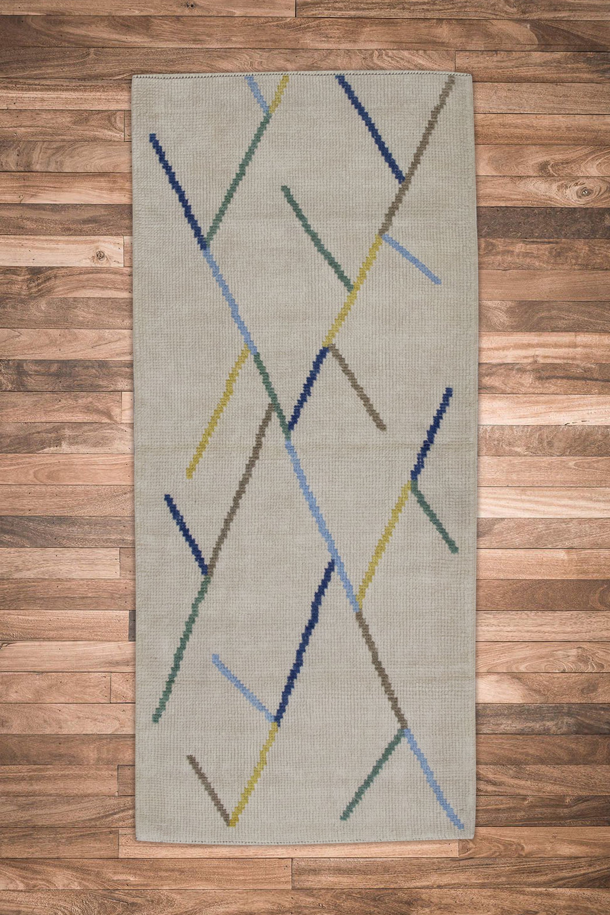 Turkish Tulu Rug Hand Knotted 2'8" x 6'3" #11536