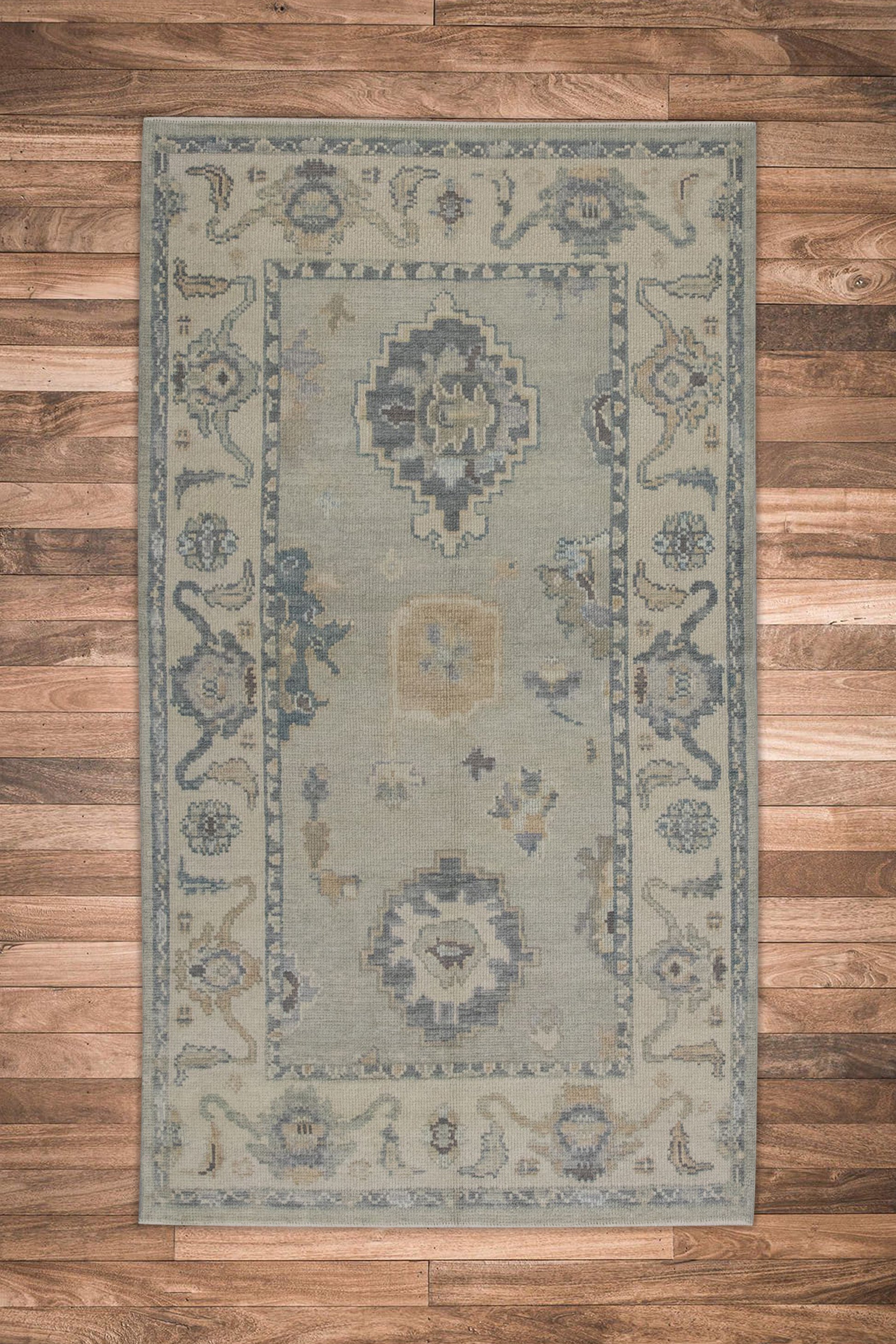 Turkish Oushak Rug 3'10" x 6'2" #11430