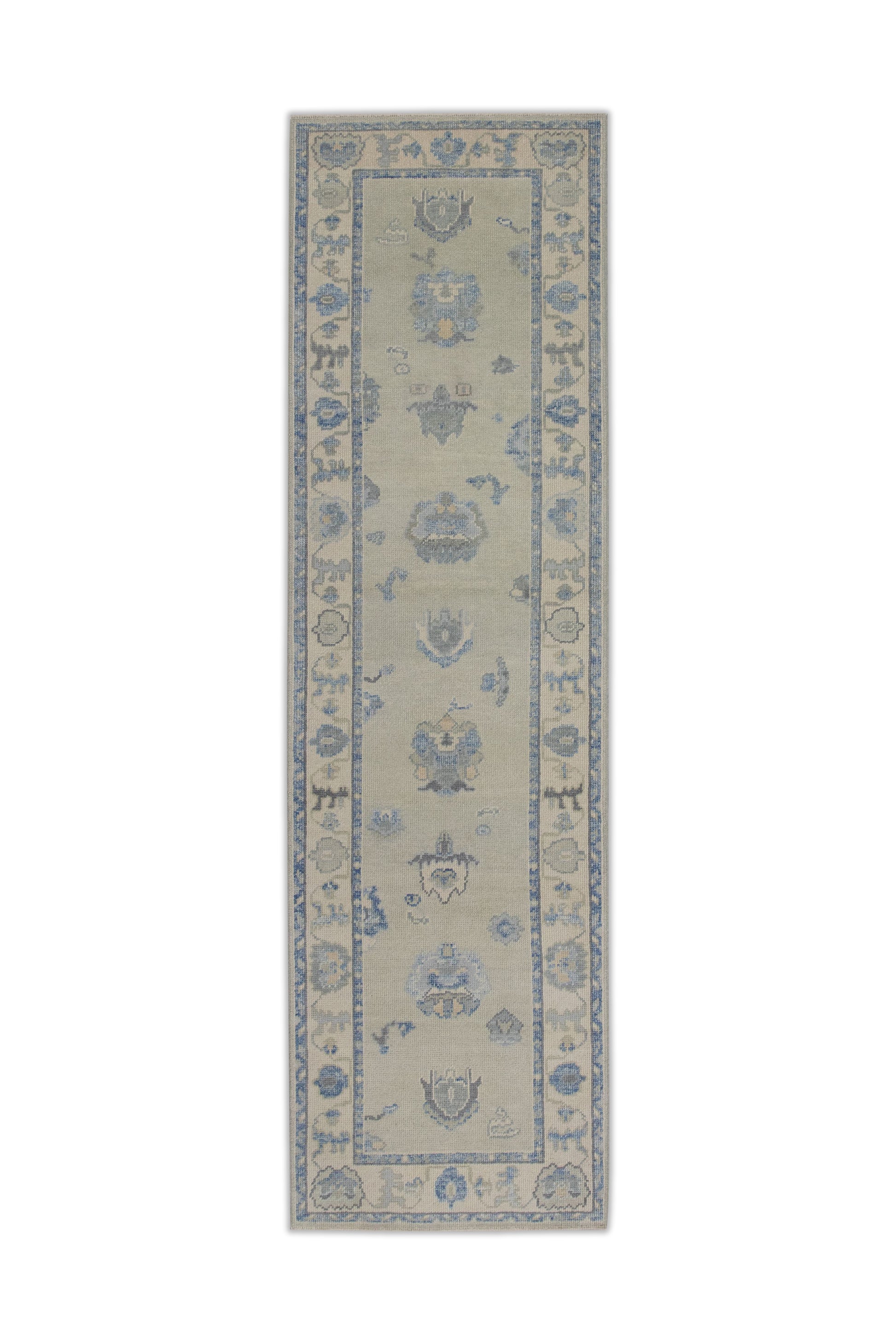 Turkish Oushak Rug 3' x 9'10" #11450