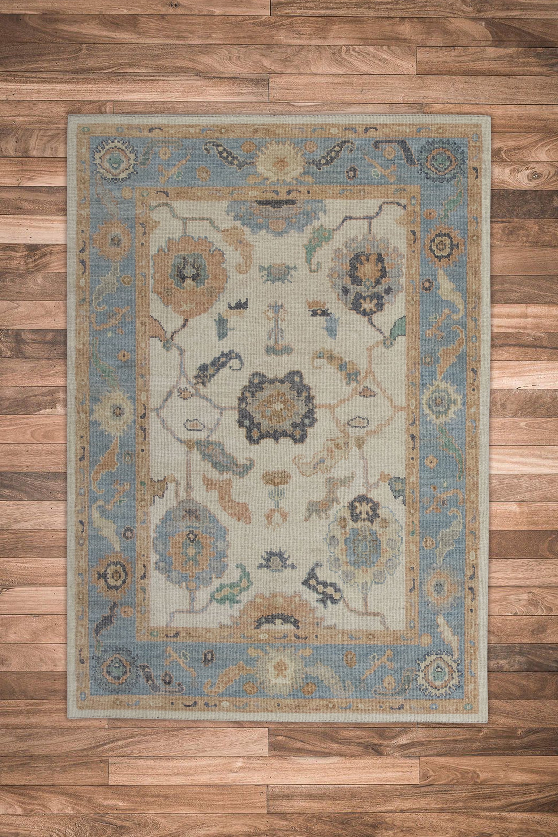 Turkish Oushak Rug 5'2" x 7'1" #11539