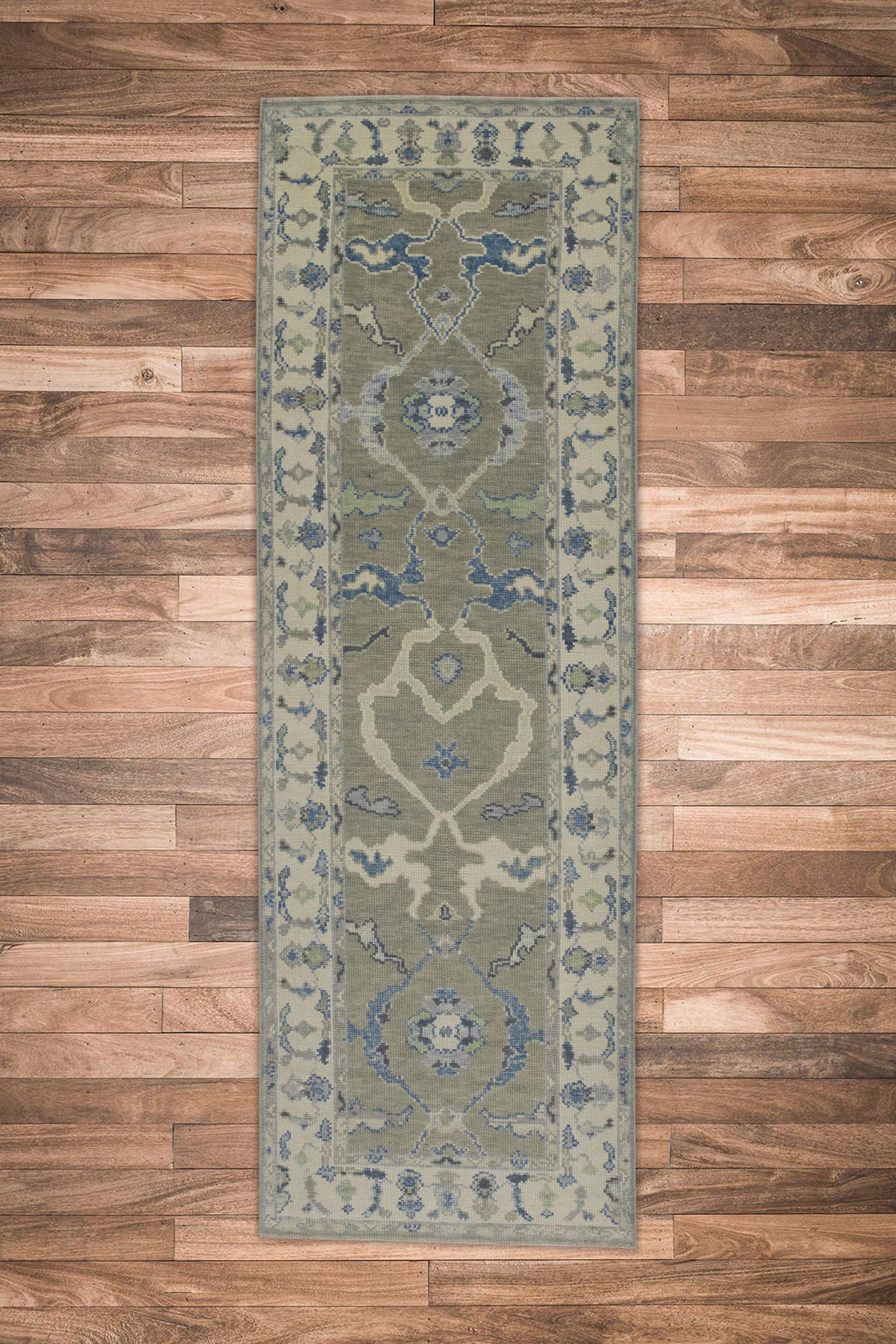 Turkish Oushak Rug 3' x 8'7" #11453