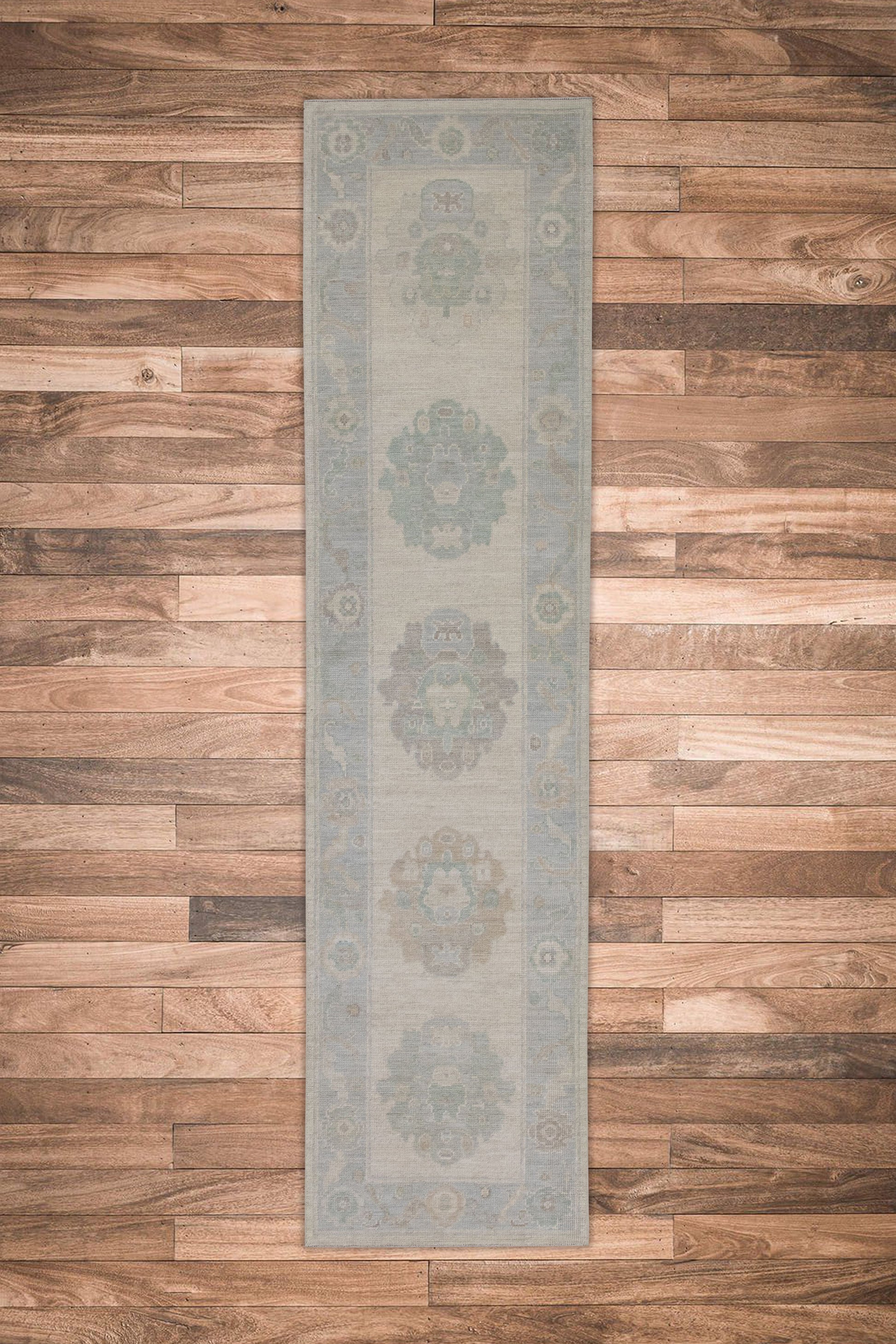 Turkish Oushak Rug 2'9" x 11'3" #11393