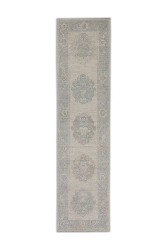 #11393 Turkish Oushak 2'9" x 11'3"