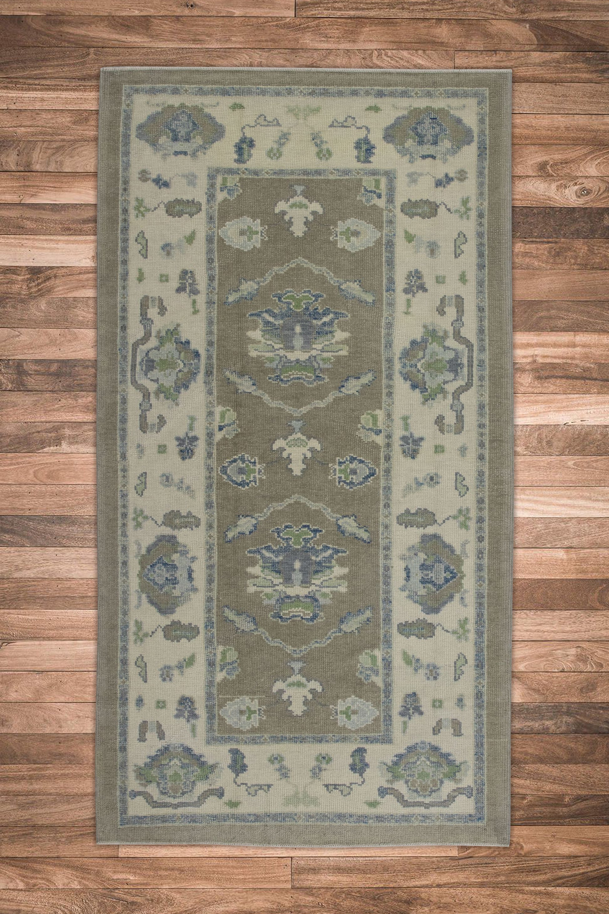 Turkish Oushak Rug 4'3" x 7'8" #11446