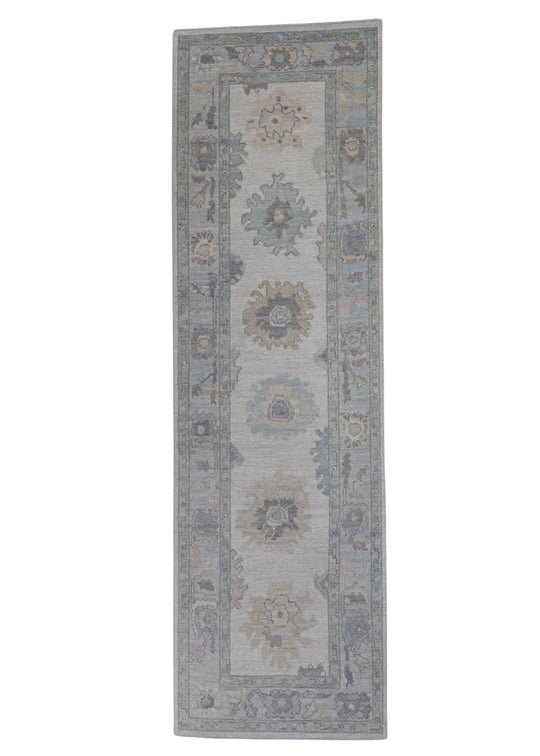 Turkish Oushak Runner Rug 3'1" x 10'2" #16379