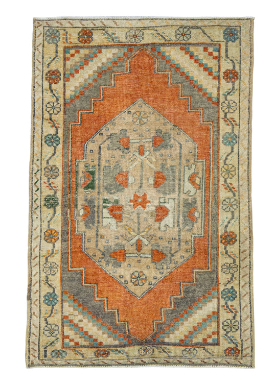 Turkish Vintage Rug 2'10" x 4'5" #16086