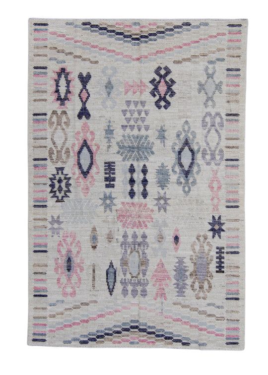 Turkish Oushak Rug 4'2" x 6'3" #16999