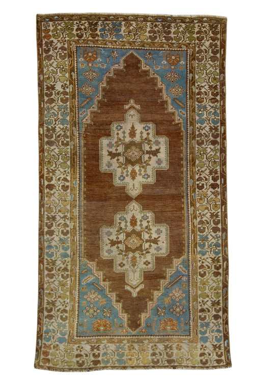 Turkish Vintage Anatolian Rug 3'6" x 6'6" #17945