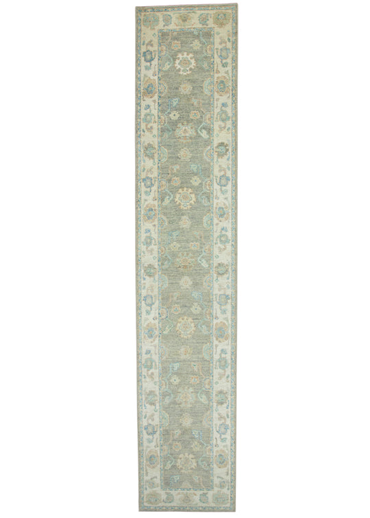 Turkish Oushak Runner Rug 2'10" x 14'1" #17919
