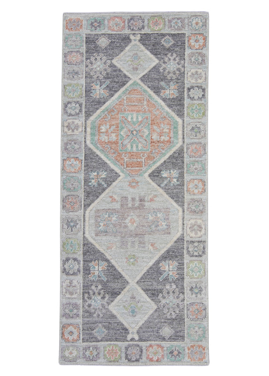 Turkish Oushak Rug 2'10" x 6'8" #16390