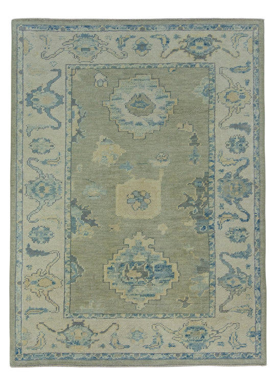 Turkish Oushak Rug 3'10" x 5'3" #17007