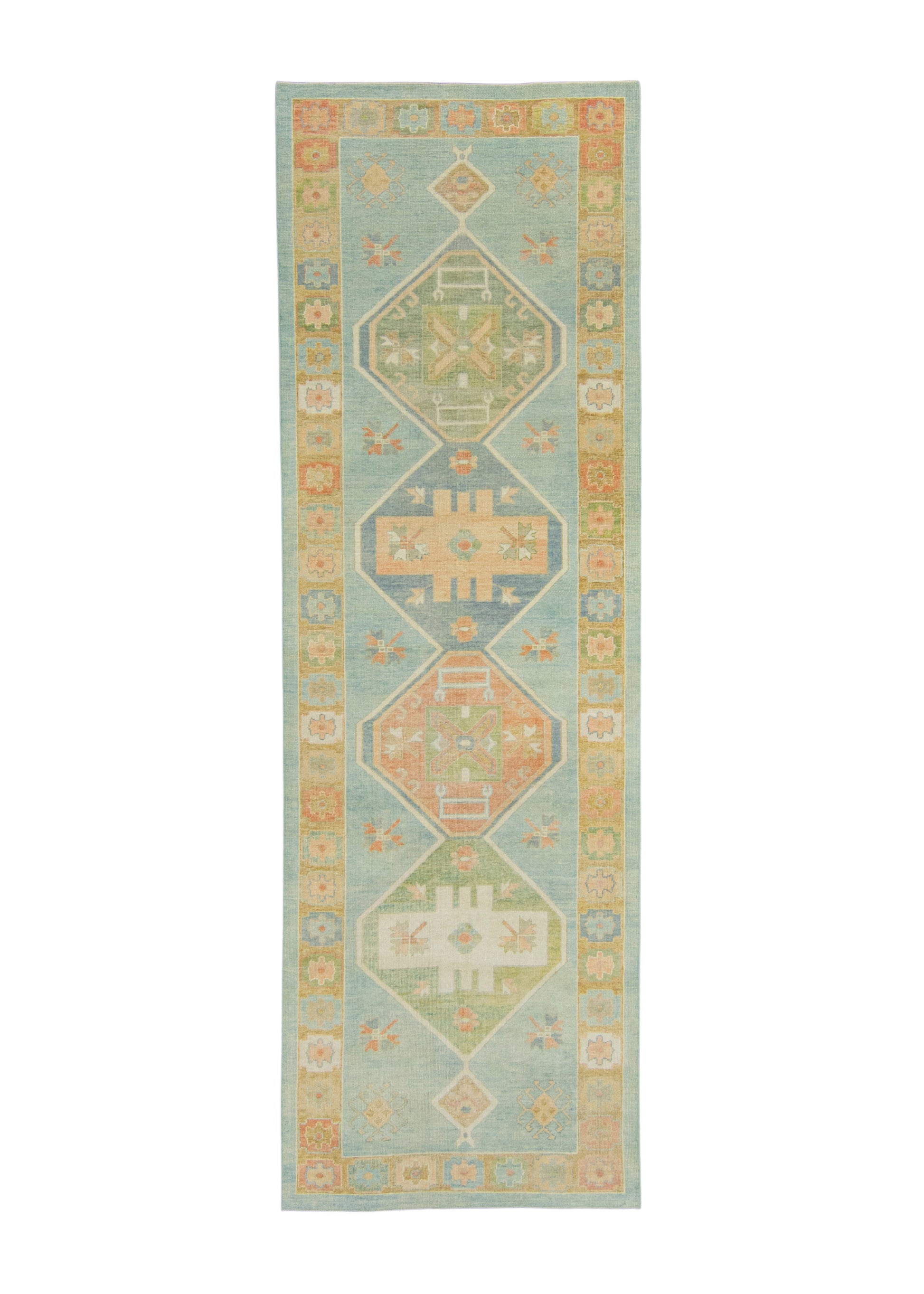 Turkish Oushak Runner Rug 5'1" x 15'9" #18024