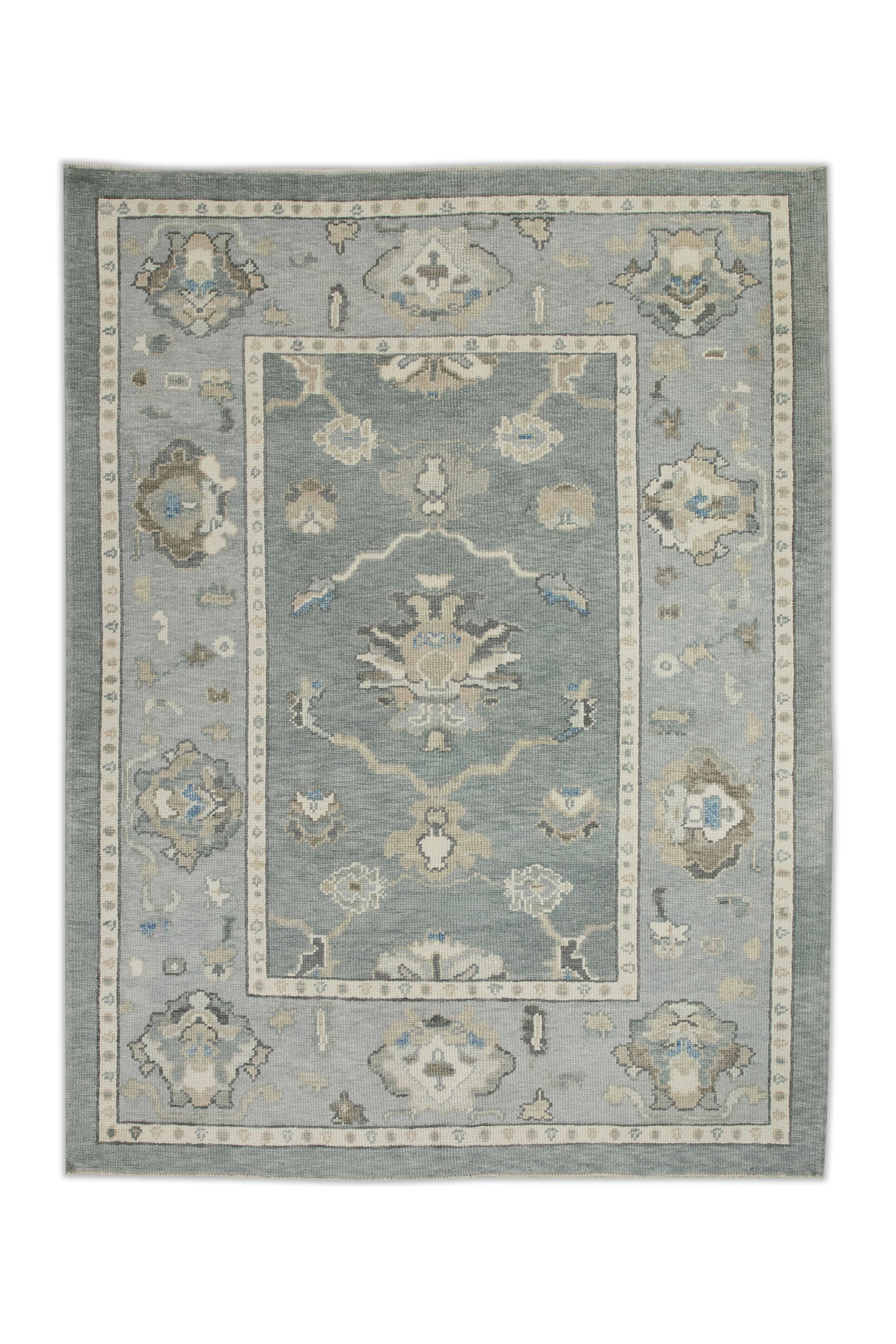 Turkish Oushak Rug 5'2" x 6'7" #7968