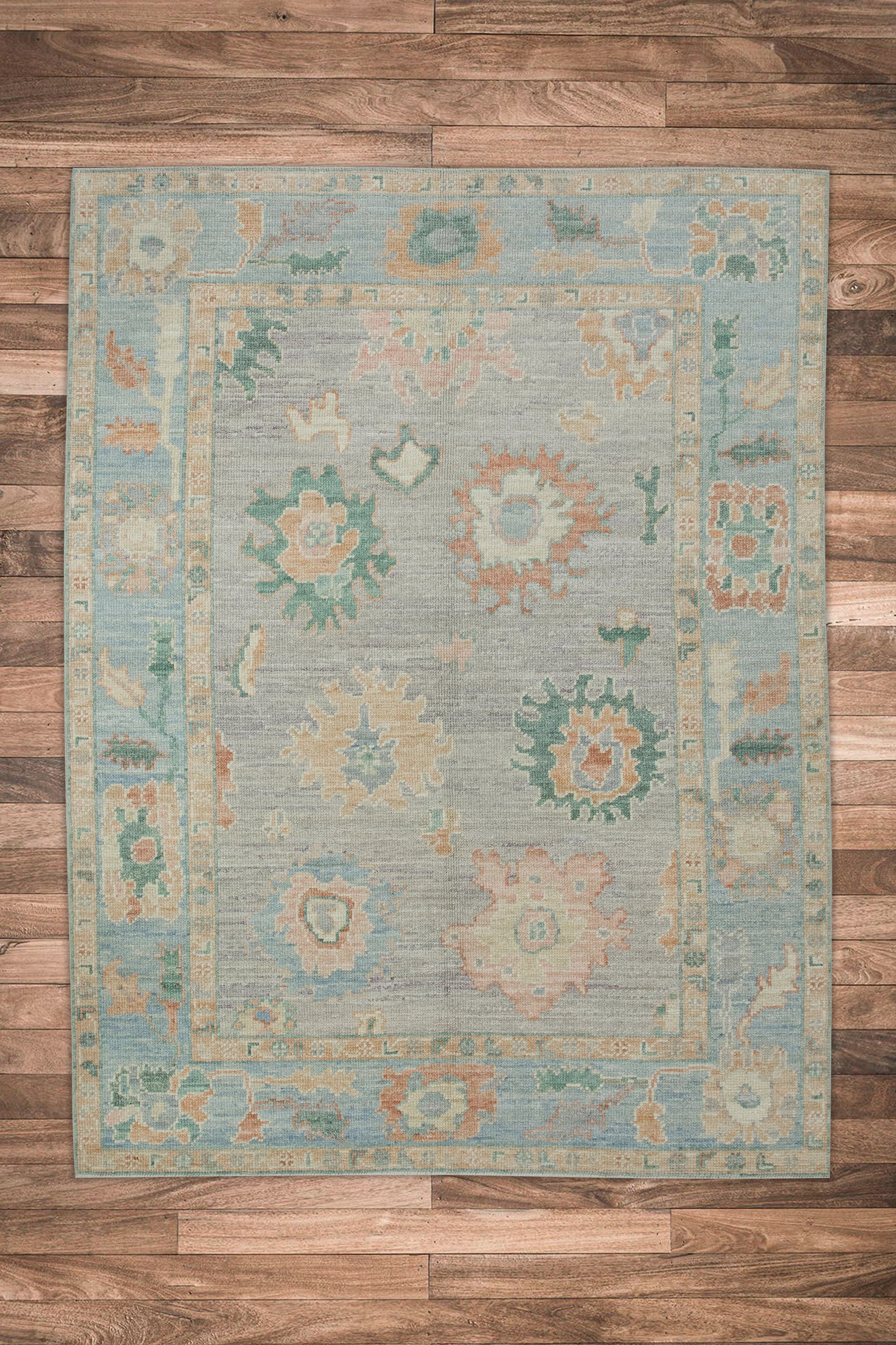 Turkish Oushak Rug 5' x 6'11" #2135