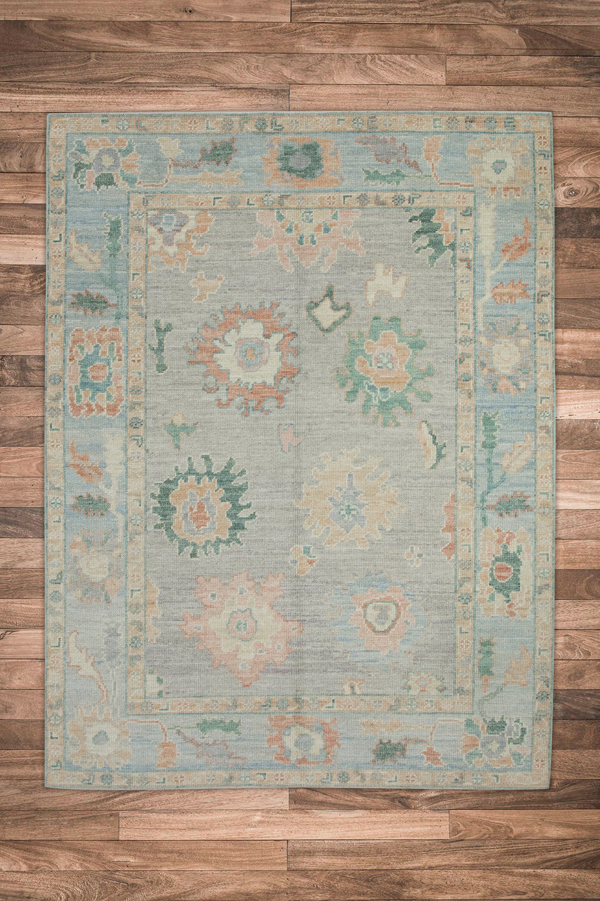 Turkish Oushak Rug 4'11" x 6'10" #2101