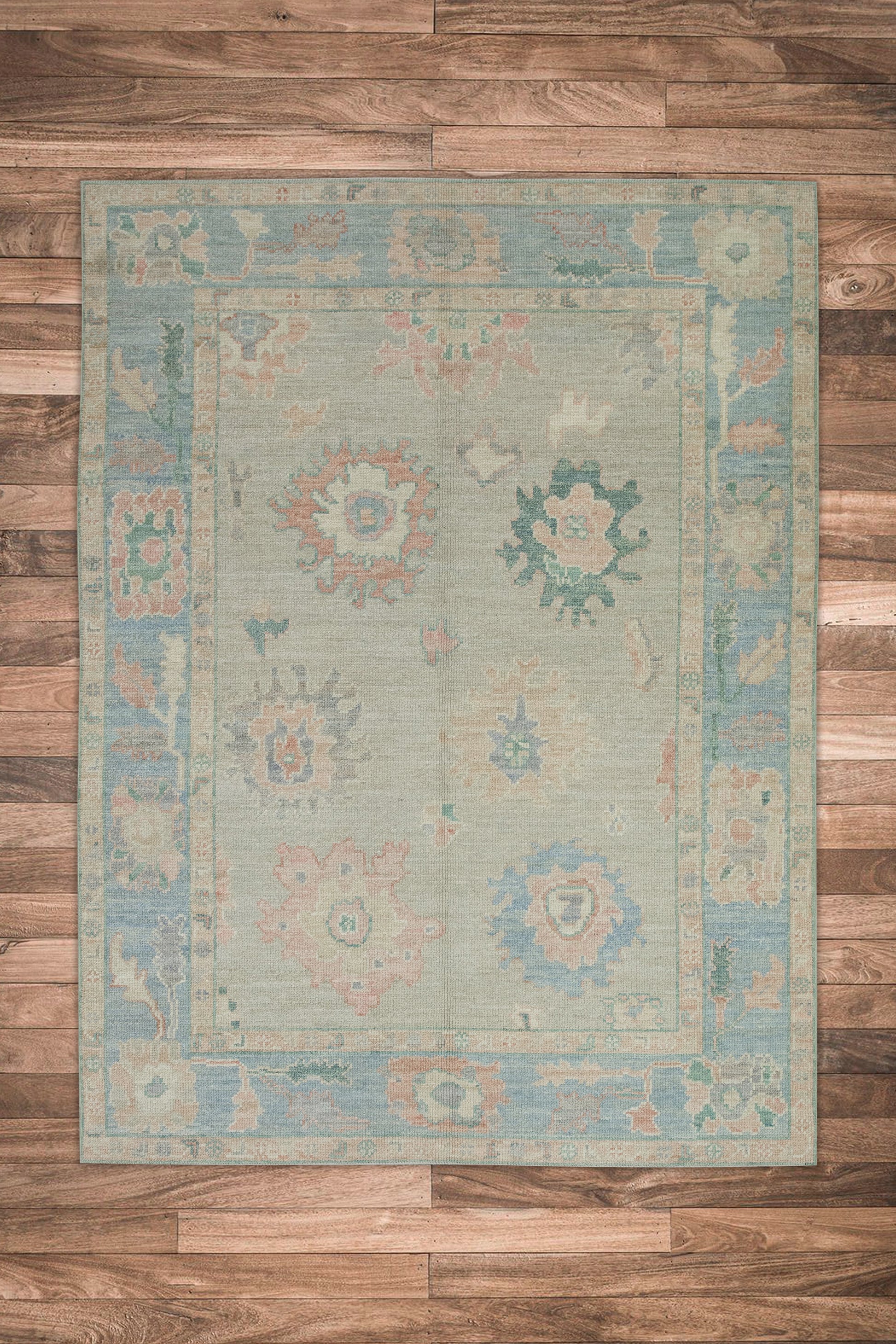 Turkish Oushak Rug 5' x 6'11" #2736